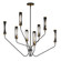 Regent LED Chandelier in Black / Antique Brass (16|16178CLBKAB)