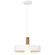 Slate One Light Pendant in White w/Wood Grain (18|23798-WH/WGN)