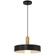 Slate One Light Pendant in Black w/Antique Brushed Brass (18|23798-BWA)