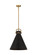 Downtown Urban One Light Pendant in Brushed Brass (405|410-1SL-BB-M411-18BK)