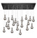 Downtown Urban 21 Light Pendant in Matte Black (405|172BK-451-1P-BK-G451-5CL-20)