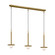 Nodes Three Light Linear Pendant in Burnished Brass (454|KC1143BBS)