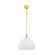 Oberon One Light Pendant in Aged Brass (70|7515-AGB)