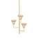 Alora Three Light Chandelier in Vintage Gold Leaf (70|1283-VGL/GLI)
