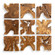 Talia Wall Decor Set/9 in Natural Teak Wood (52|04379)