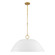 Alta One Light Pendant in White Bisque/Brass (51|7-2918-1-157)