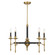 Consulate Five Light Chandelier in Matte Black/Warm Brass (51|1-9511-5-143)