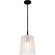 Gray One Light Mini Pendant in Matte Black (10|RAY1510MBK)