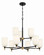 Council Nine Light Chandelier in Flat Black/Satin Brass (46|60329-FBSB)