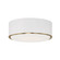 Carlton Three Light Flush Mount in Matte Brass and White (65|254831RE)