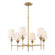 Broche Six Light Chandelier in Antique Gold (60|568-GA)