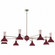 Clare Eight Light Chandelier in Polished Nickel w/Sugar Plum, Rose Water Painted (165|SM09RW)
