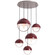Mavisten Edition Copernica Five Light Pendant in Pewter w/Oxblood Painted Metal Shade (165|P589OX)