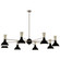 Clare Eight Light Chandelier in Polished Nickel w/Obsidian, Bone Painted (165|OS09BN)