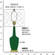 Emma One Light Table Lamp in Jungle Glazed Ceramic w/Warm Brass (165|JU38)