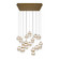 Cyllindra LED Chandelier in Aged Brass (34|PD-77525S-AB)