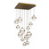 Cyllindra LED Chandelier in Aged Brass (34|PD-77513S-AB)