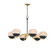 Lucerne Six Light Chandelier in Black / Natural Aged Brass (16|24646MRBKNAB)