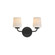 Durham Two Light Wall Sconce in Black (16|12692WTBK)
