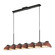 Atlas Seven Light Linear Pendant in Black/Burgundy (347|LP57642-BK/BGD)