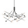 Moto LED Chandelier in Black (347|CH97358-BK-UNV)