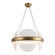 Taurus LED Chandelier in Vintage Brass/Clear Ribbed Glass (347|CH13922-VBCR-UNV)