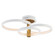Hoopla LED Semi Flush Mount in White/Gold (86|E24323-WTGLD)