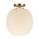 Cherise One Light Semi-Flush Mount in Brushed Gold/Glossy Ribbed Opal Glass (452|SF579112BGGR)