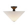 Bridgette One Light Semi-Flush Mount in Matte Black/White Linen (452|SF497016MBWL)