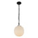Cherise One Light Pendant in Matte Black/Glossy Ribbed Opal Glass (452|PD579112MBGR)