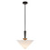 Bridgette One Light Pendant in Matte Black/White Linen (452|PD497016MBWL)