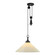 Ellen One Light Pendant in Matte Black/White Linen (452|PD447120MBWL)