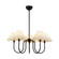 Rosemary Five Light Chandelier in Matte Black/Folded White (452|CH610530MBFW)