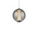 Swirly LED Mini Pendant in Smoke Glass/Aged Brass (281|PD-32507-40-SM/AB)