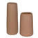 Ridge Vases, Set/2 in Brown Ribbed (52|18217)
