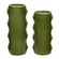 Meander Vases, Set/2 in Green Ceramic (52|18216)