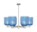 Arcadia Six Light Chandelier in Satin Nickel (405|716-6CR-SN-G559-8BL)