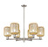 Arcadia Six Light Chandelier in Satin Nickel (405|716-6CR-SN-G460-7ME)