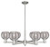 Arcadia Six Light Chandelier in Satin Nickel (405|716-6CR-SN-G1213-6SM)