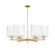 Arcadia Six Light Chandelier in Satin Gold (405|716-6CR-SG-G559-8SDY)