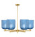 Arcadia Six Light Chandelier in Satin Gold (405|716-6CR-SG-G559-8BL)
