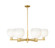 Arcadia Six Light Chandelier in Satin Gold (405|716-6CR-SG-G483-8OP)