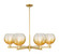 Arcadia Six Light Chandelier in Satin Gold (405|716-6CR-SG-G483-8AM)
