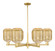 Arcadia Six Light Chandelier in Satin Gold (405|716-6CR-SG-G460-7ME)