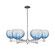 Arcadia Six Light Chandelier in Polished Nickel (405|716-6CR-PN-G483-8SB)