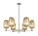 Arcadia Six Light Chandelier in Polished Nickel (405|716-6CR-PN-G457-6ME)