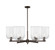Arcadia Six Light Chandelier in Oil Rubbed Bronze (405|716-6CR-OB-G559-8CL)