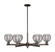 Arcadia Six Light Chandelier in Oil Rubbed Bronze (405|716-6CR-OB-G1213-6SM)