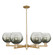 Arcadia Six Light Chandelier in Champagne Bronze (405|716-6CR-CB-G483-8SL)
