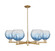 Arcadia Six Light Chandelier in Champagne Bronze (405|716-6CR-CB-G483-8SB)